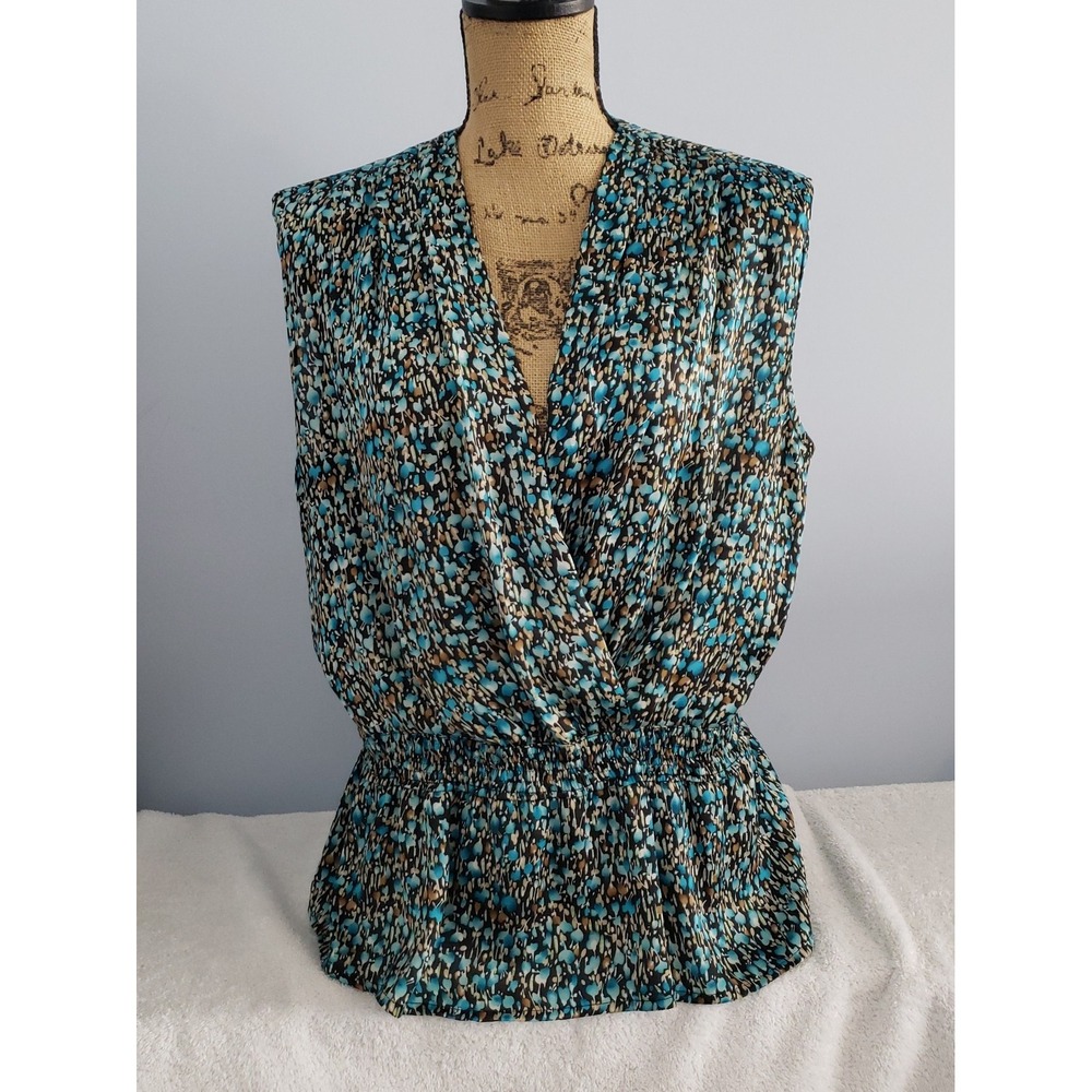 Sunny Leigh Womans Blouse Sleeveless Top Size‎ Large